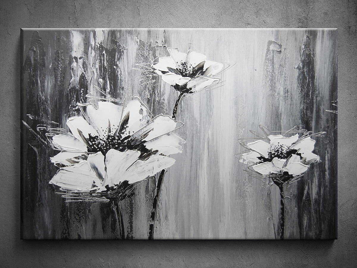 Abstrakcia ručne maľovaný obraz kvety